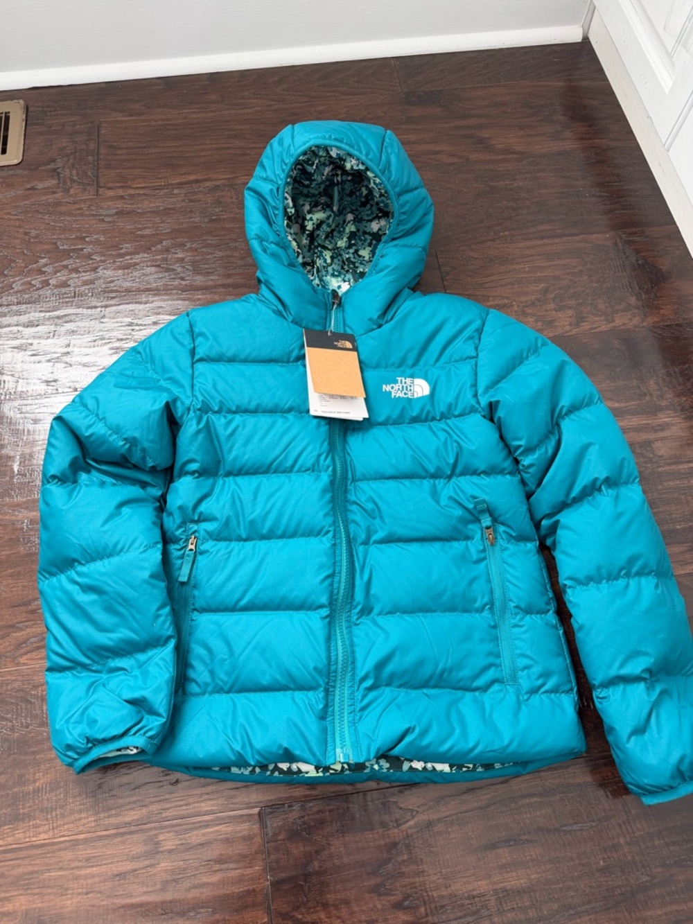 The North Face Harbor Blue Reversible Puffer Jacket